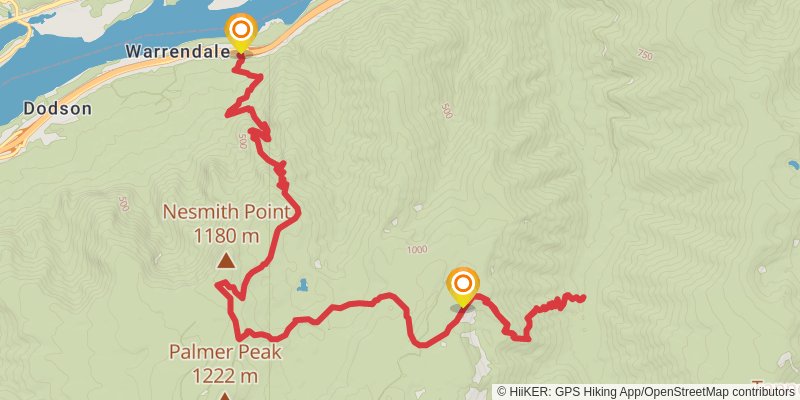 Moffett Creek via Nesmith Point Trail stage 3 Map