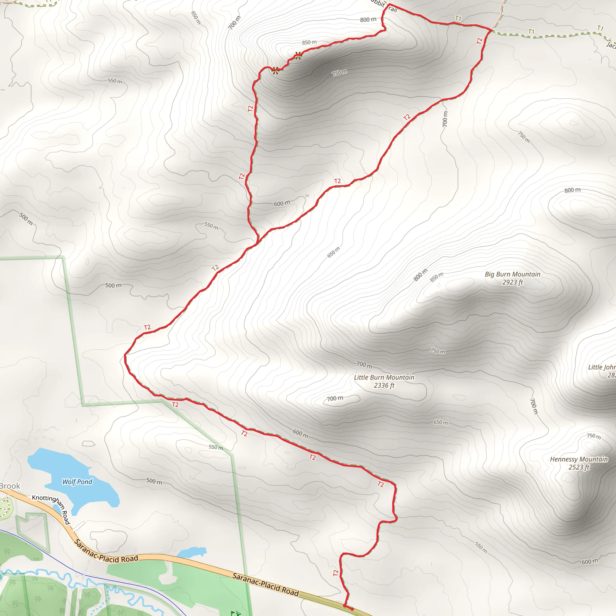 Haystack Mountain Trail mobile static map