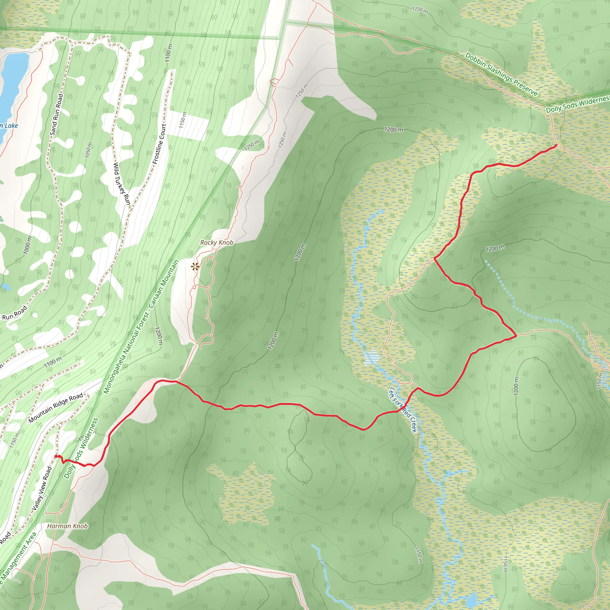 Beaver View via Rocky Ridge and Dobbin Grade Trail mobile static map