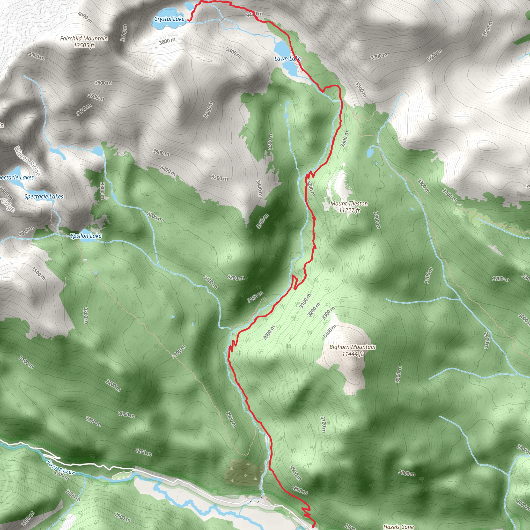 Crystal Lake Trail mobile static map