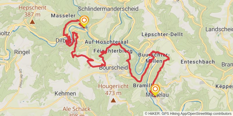 Escapardenne Lee Trail stage 2 Map