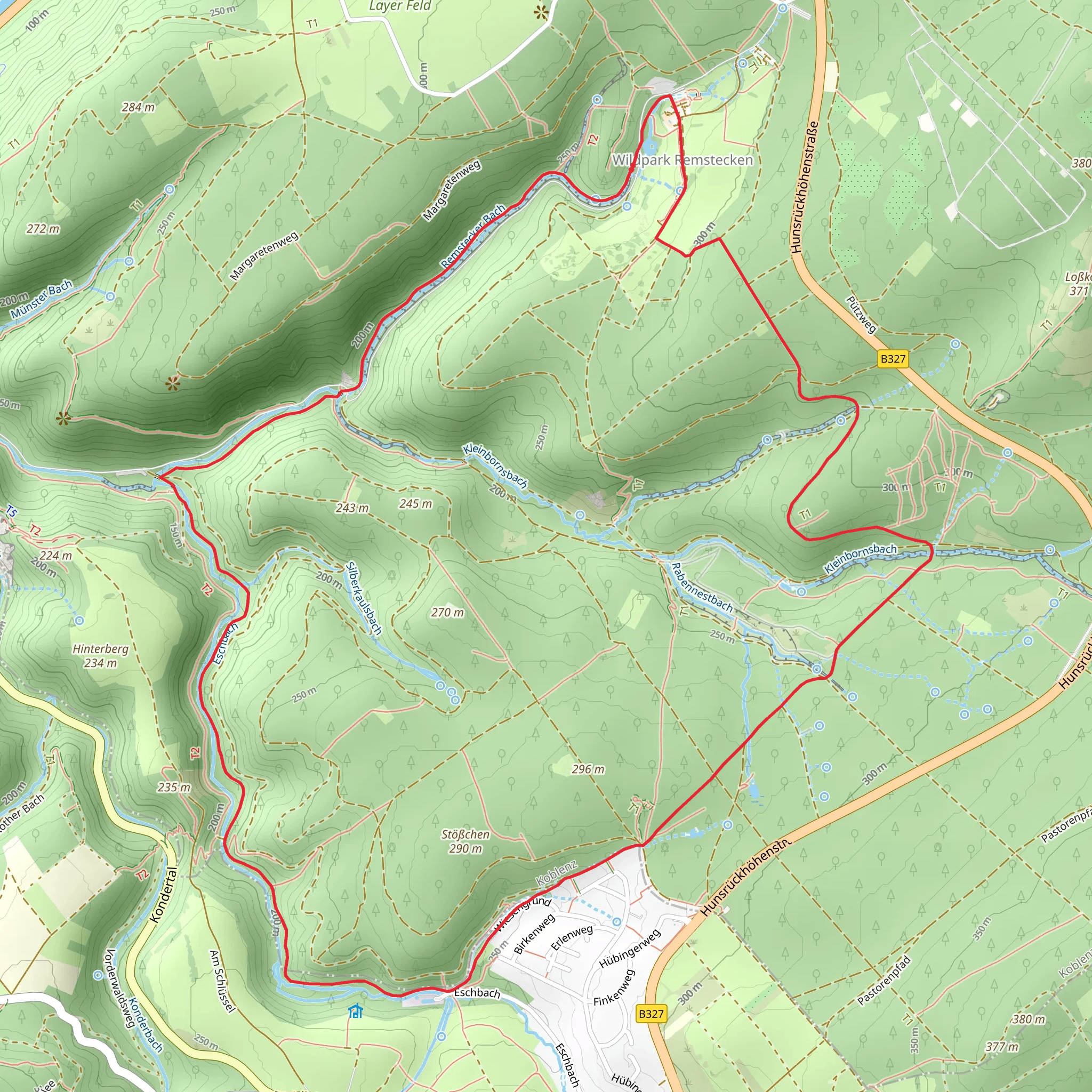 Remstecken, Dicke Eiche and Katzenfels Loop mobile static map