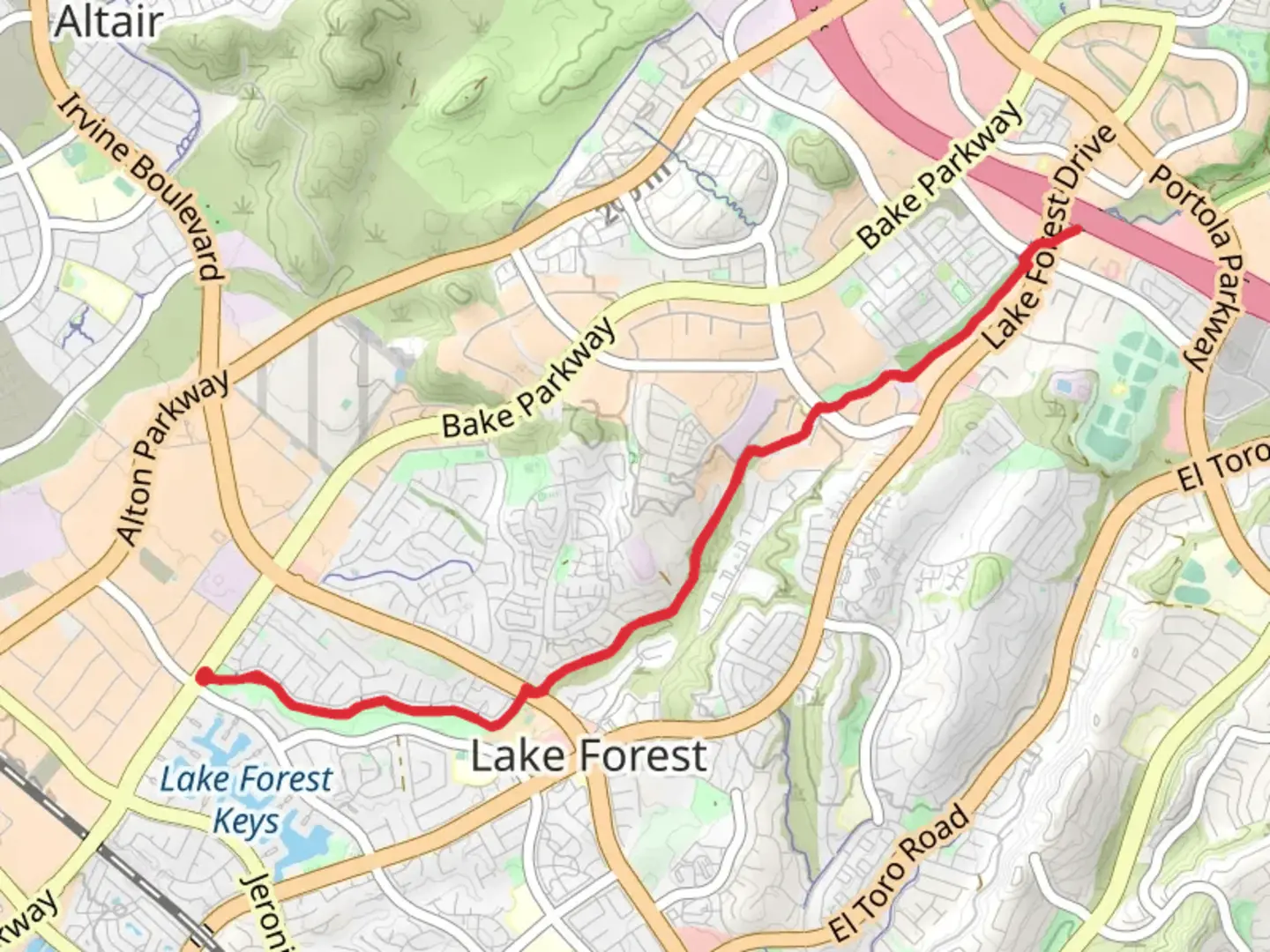An image depicting the trail Serrano Creek Trail and its surrounding area.
