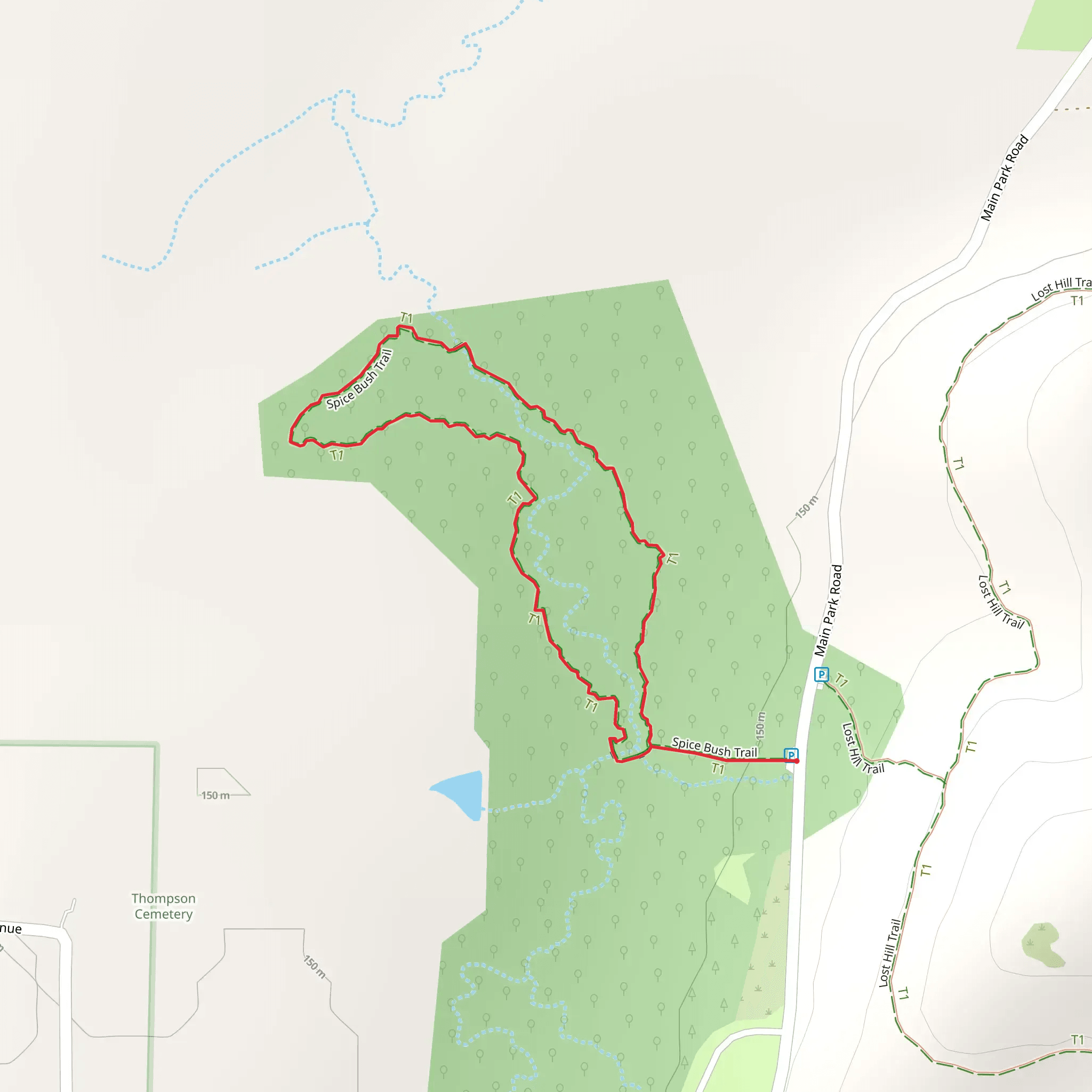 Spice Bush Loop Trail mobile static map