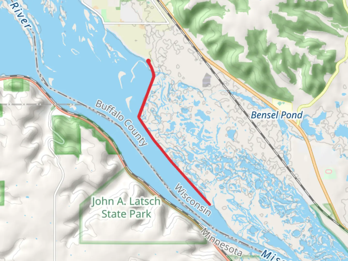 An image depicting the trail South River Road and its surrounding area.