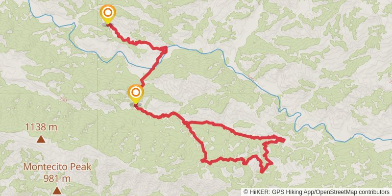 Blue Canyon Trail stage 2 Map