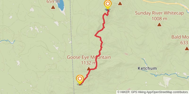 Appalachian Trail Section Hike - Grafton Notch to Rattle River stage 2 Map