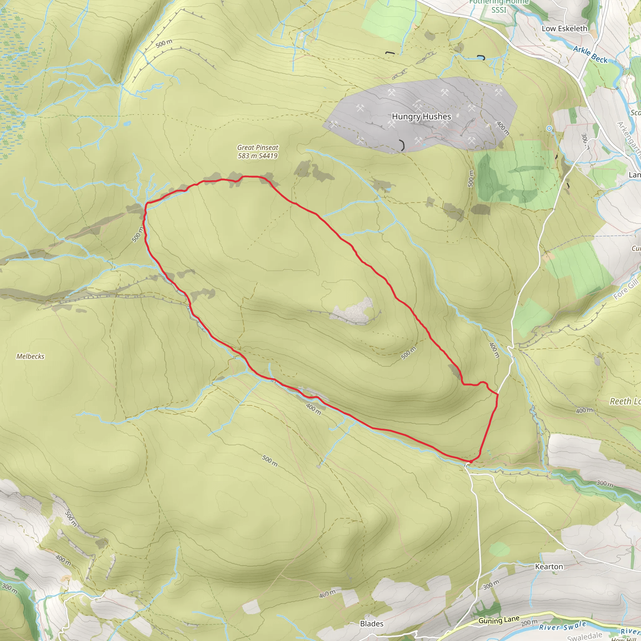 Old Gang Smelt Mill Walk mobile static map