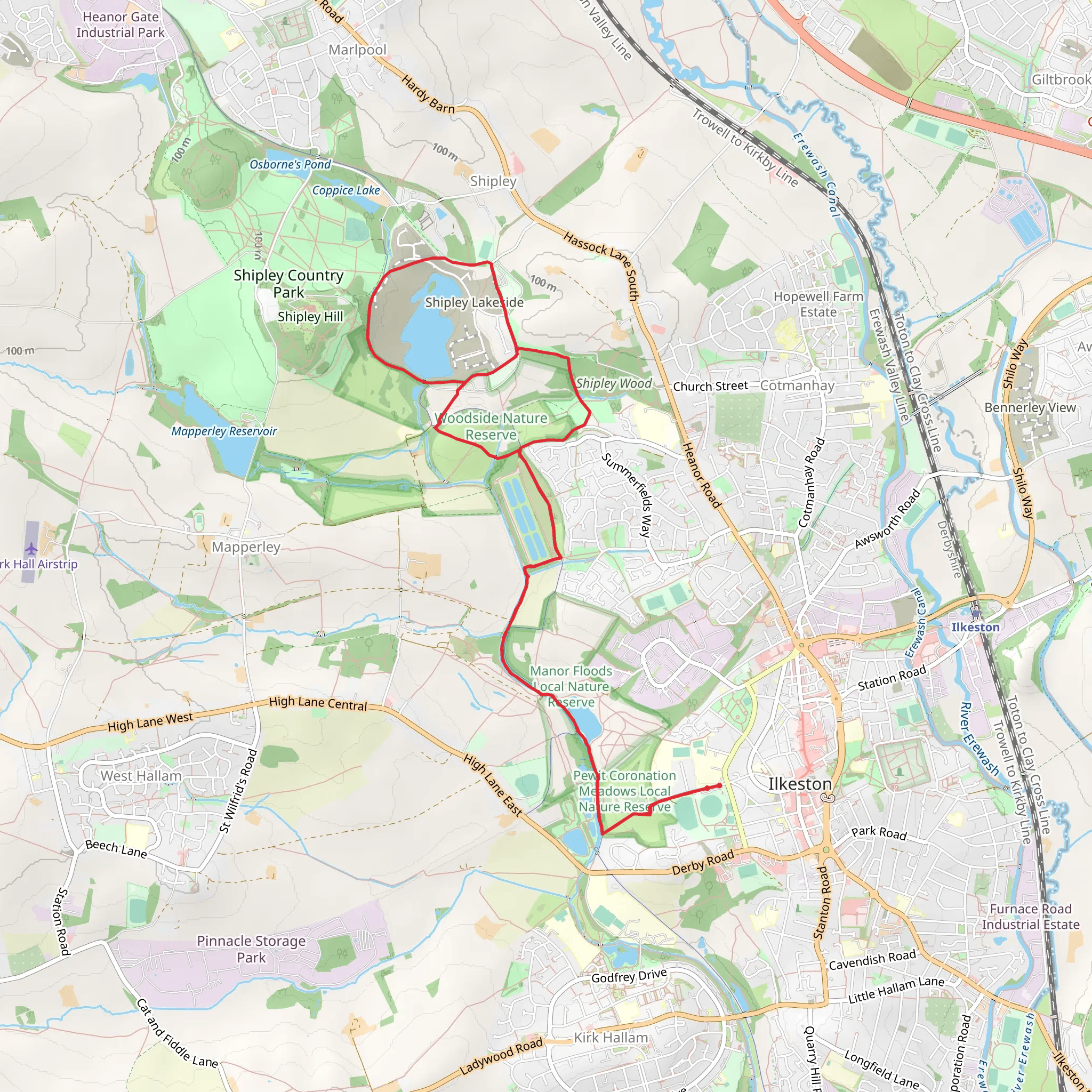 Ilkeston Loop Walk mobile static map