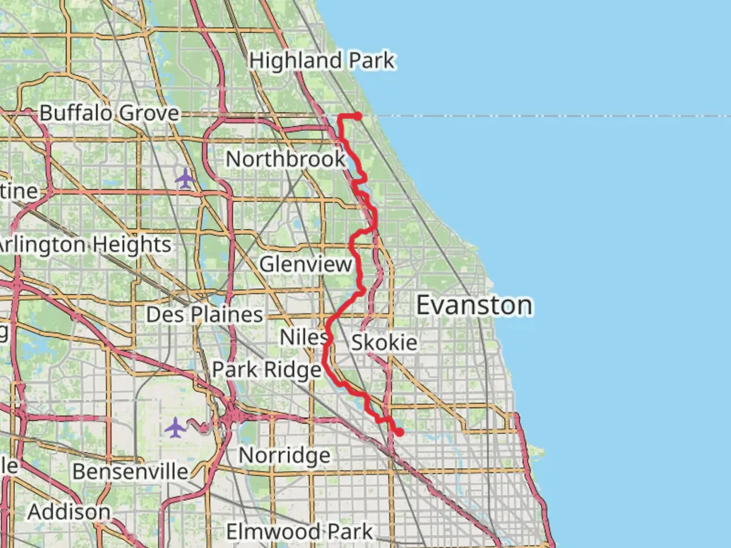 An image depicting the trail North Branch Blue Paved Trail and its surrounding area.