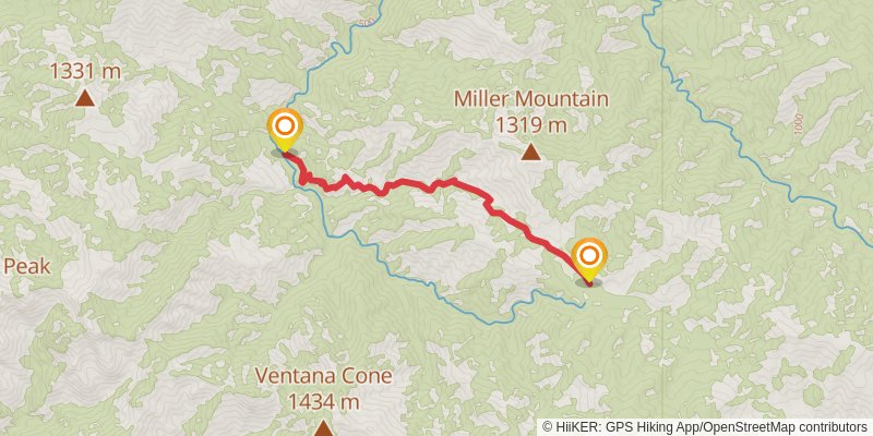 Puerto Suelo via Carmel River Trail stage 2 Map