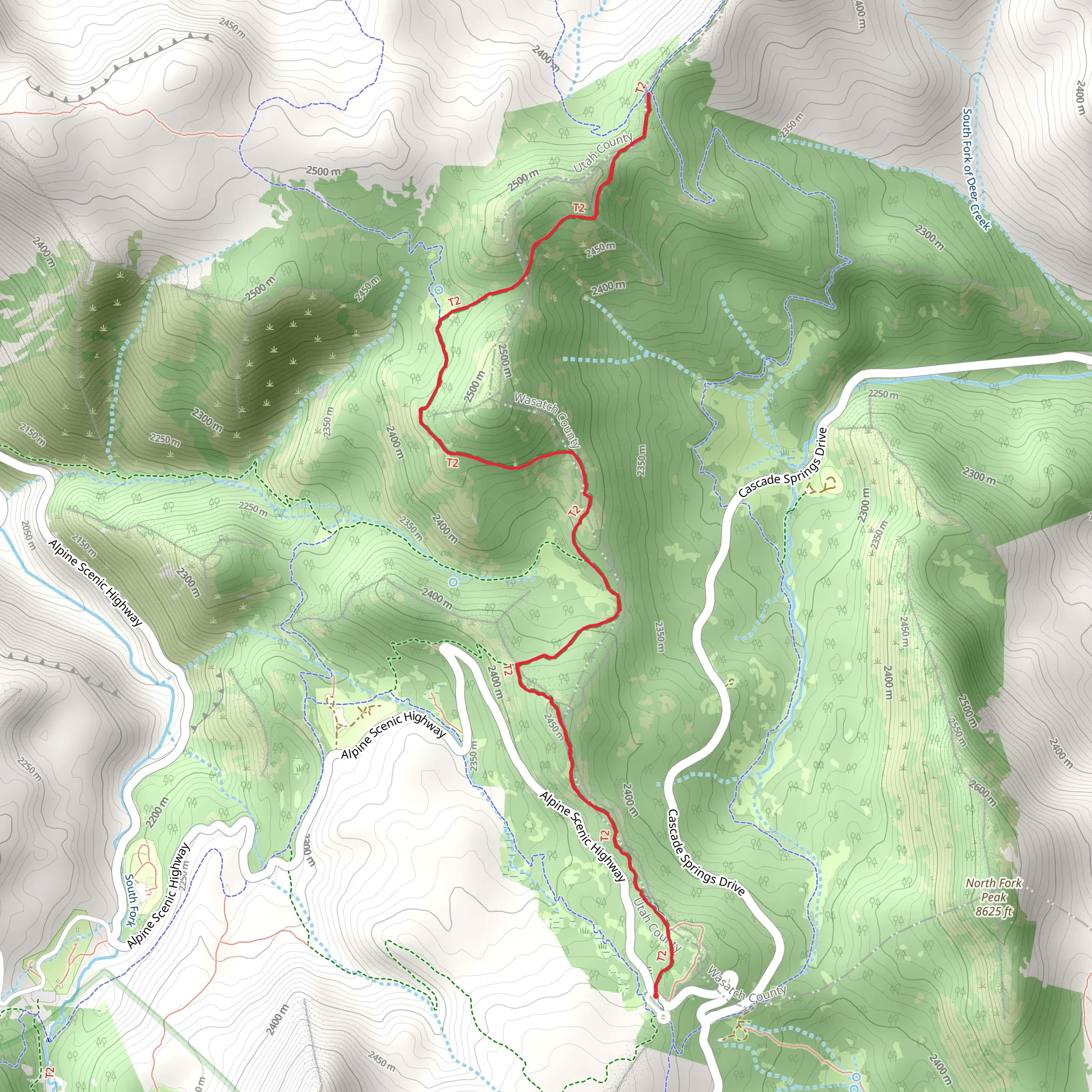 Ridge Trail mobile static map