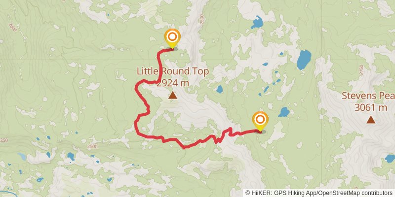 Tahoe To Yosemite Trail alt 2 Map