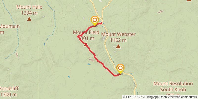 Willey Range Trail - Northbound stage 2 Map