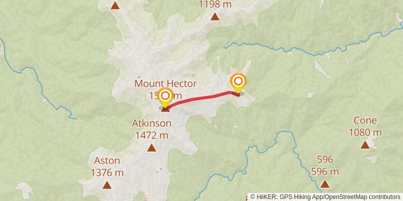 Tararua Southern Crossing spur 1 Map
