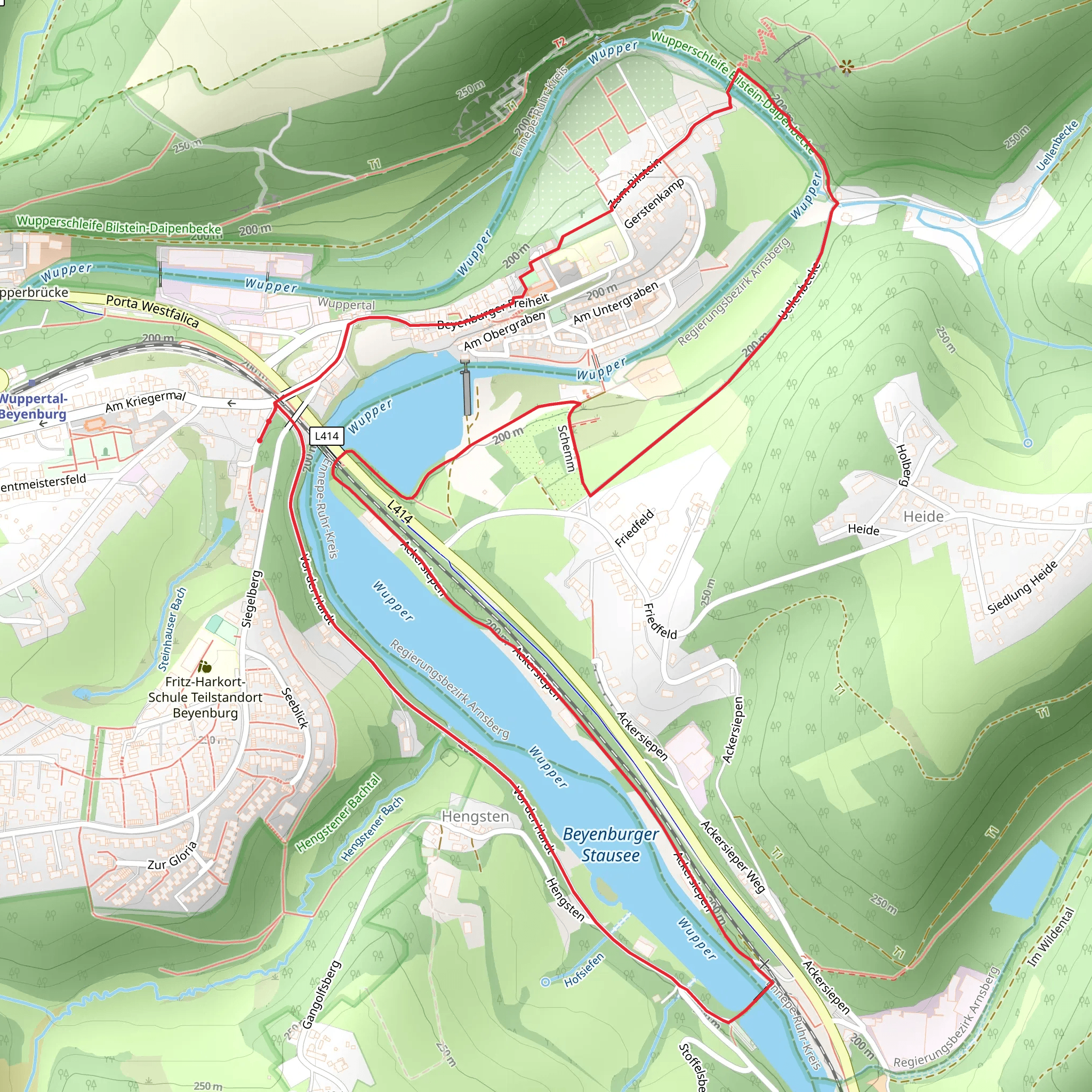 Zum Bilstein and Vor Der Hardt Loop mobile static map
