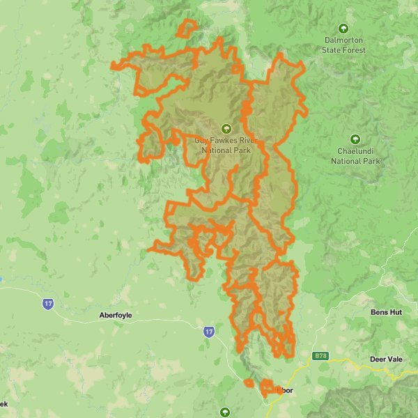 Guy Fawkes River National Park mobile static map