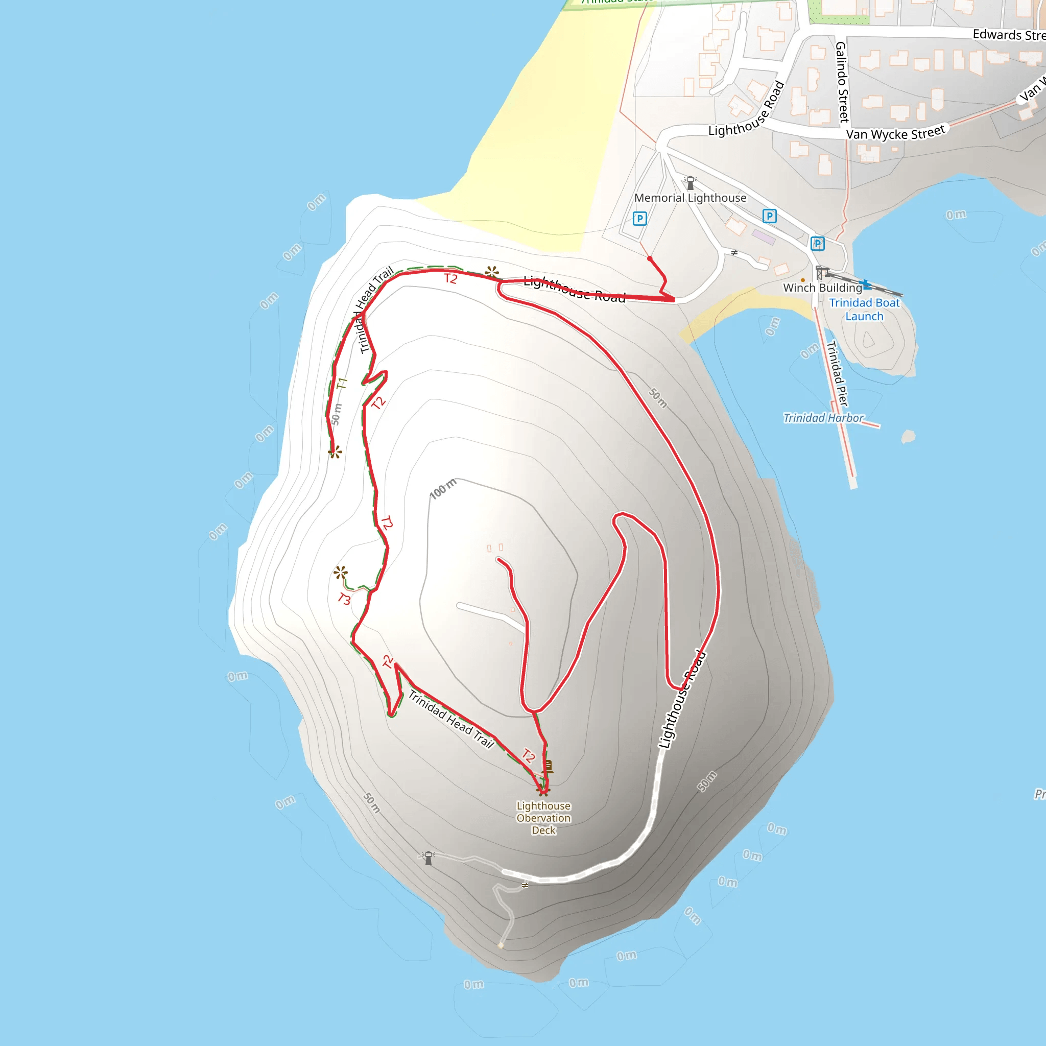 Trinidad Head Trail Loop mobile static map