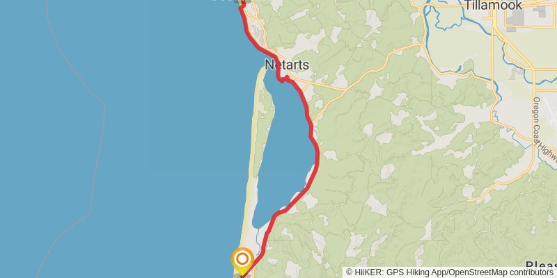 Oregon Coast Trail stage 8 Map