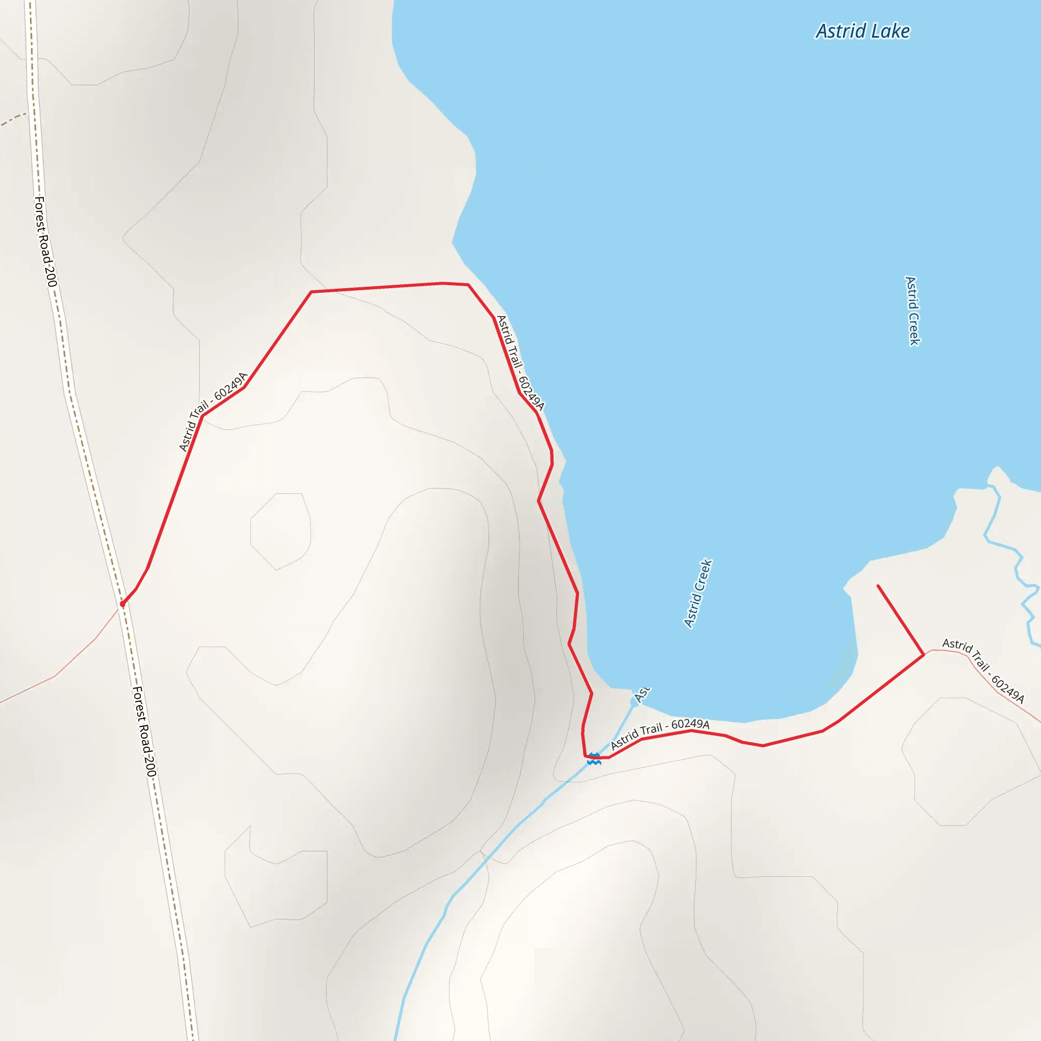 Astrid Lake South Shore Walk mobile static map