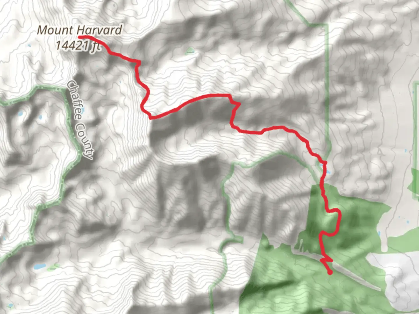 An image depicting the trail Mount Harvard and Mount Columbia via Colorado Trail and its surrounding area.