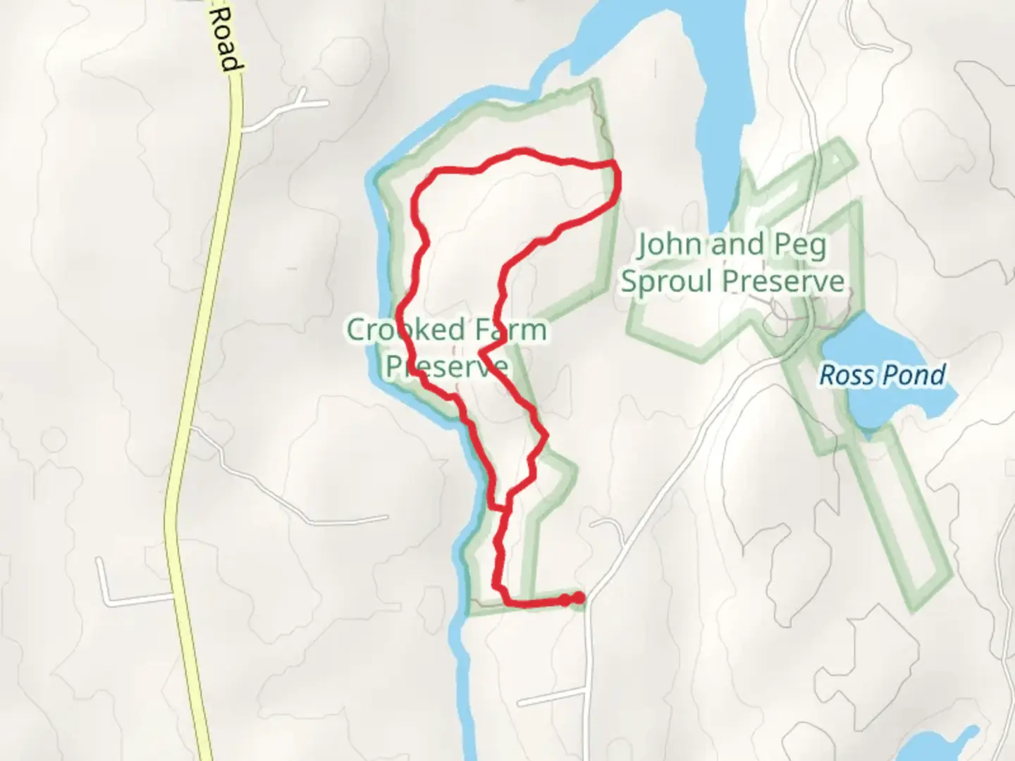 An image depicting the trail Boyd Pond - Old Country Road Loop and its surrounding area.