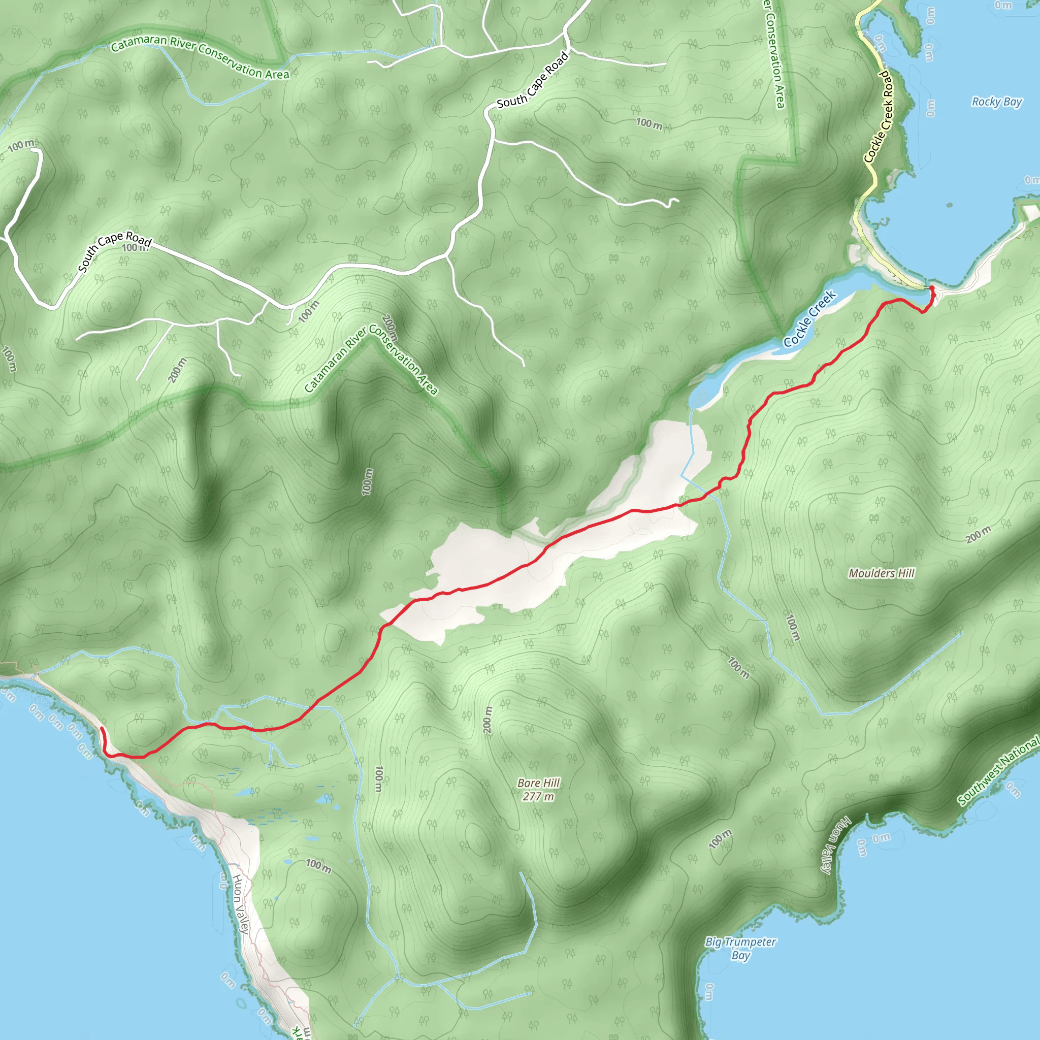 South Cape Bay Walk mobile static map