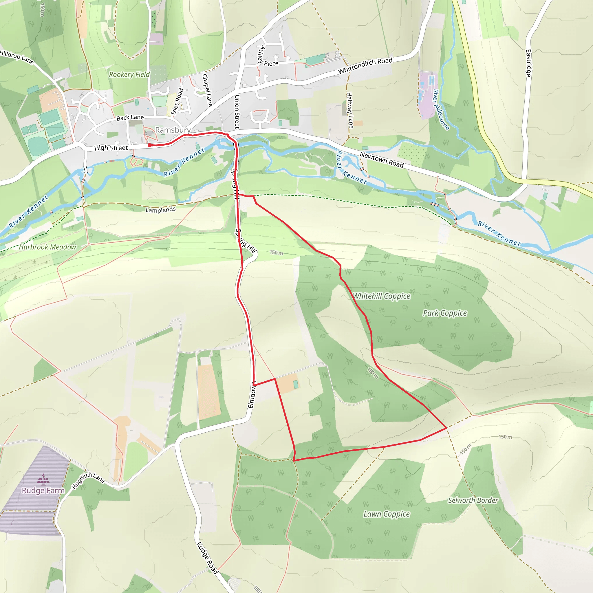 Atherton Coppice Loop mobile static map