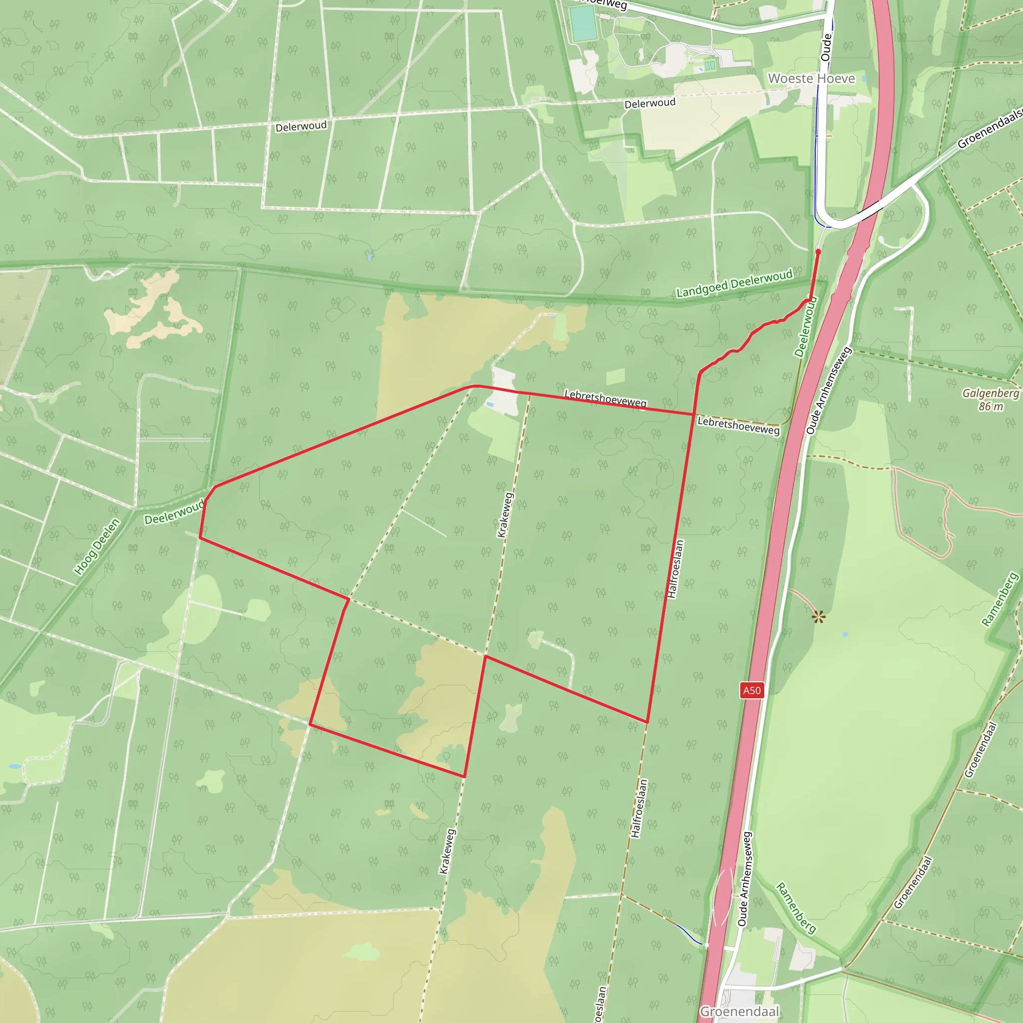 Lebret's Hoeve Loop mobile static map