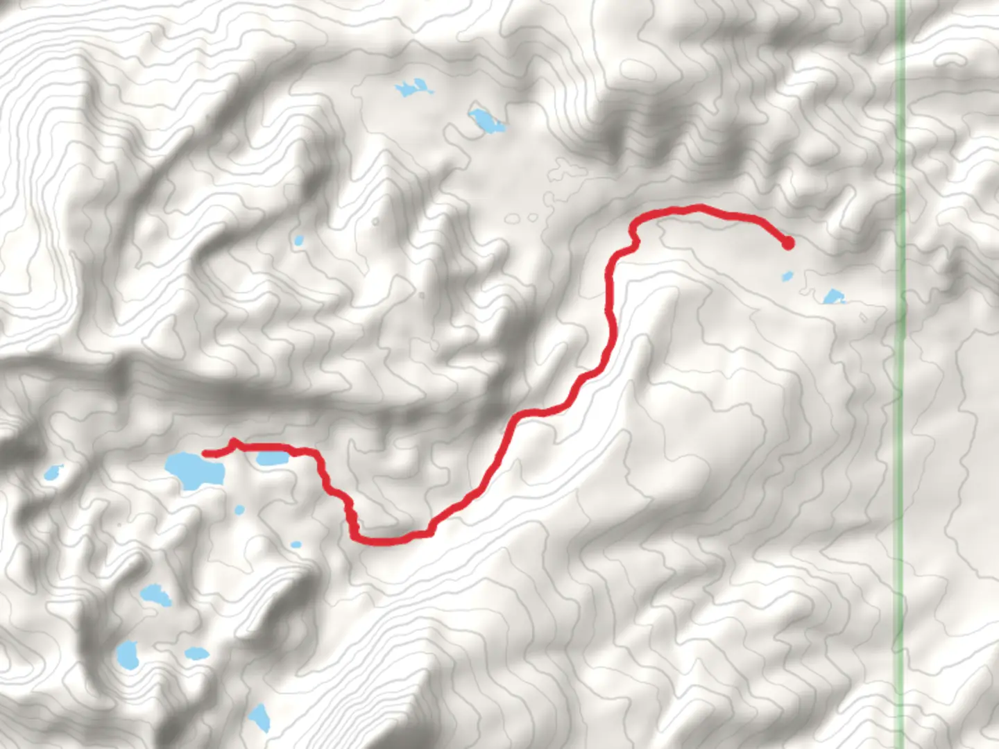 An image depicting the trail Twin Lakes via North Meadow Creek and its surrounding area.