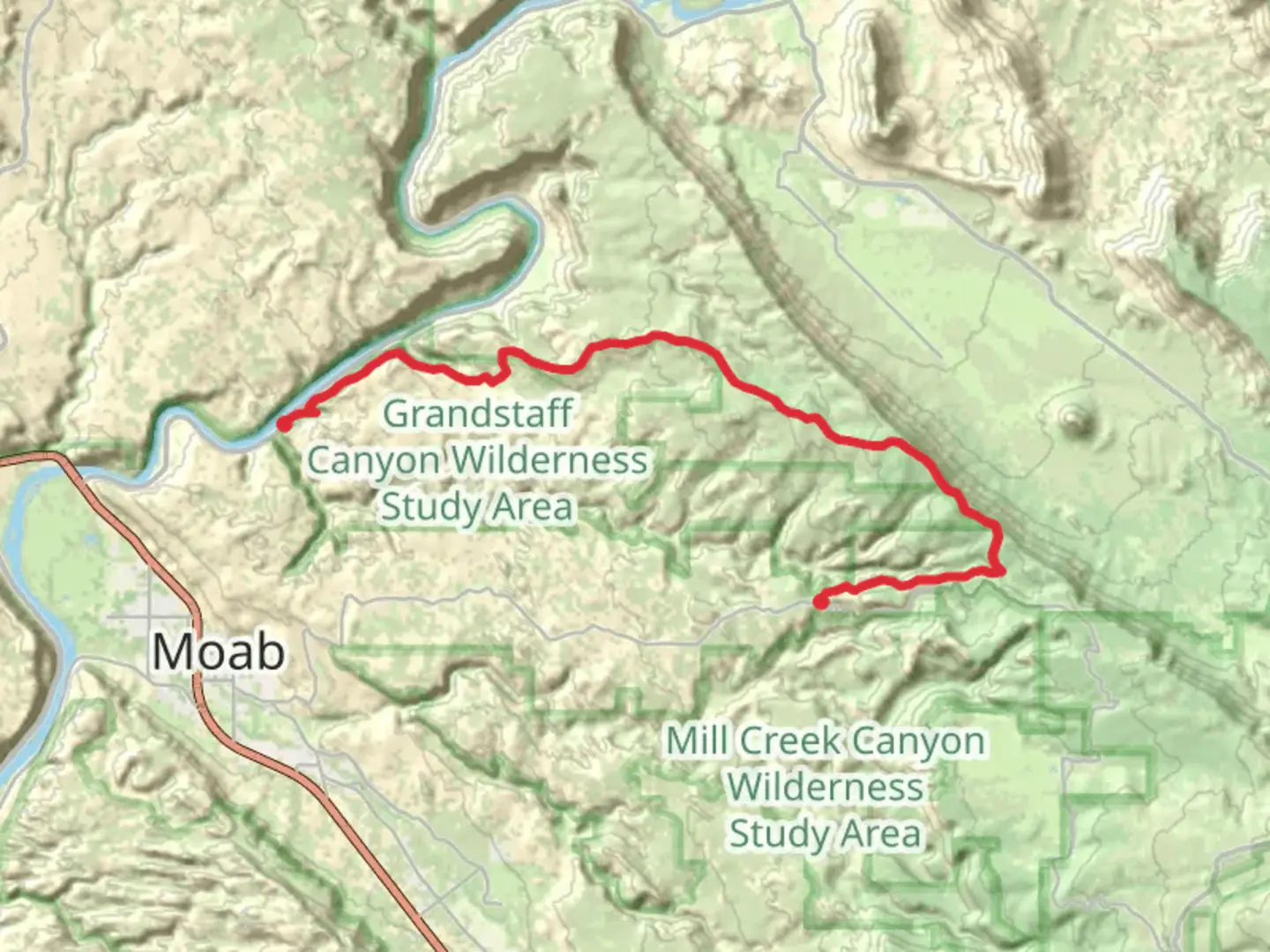 An image depicting the trail Porcupine Rim Single Track and its surrounding area.