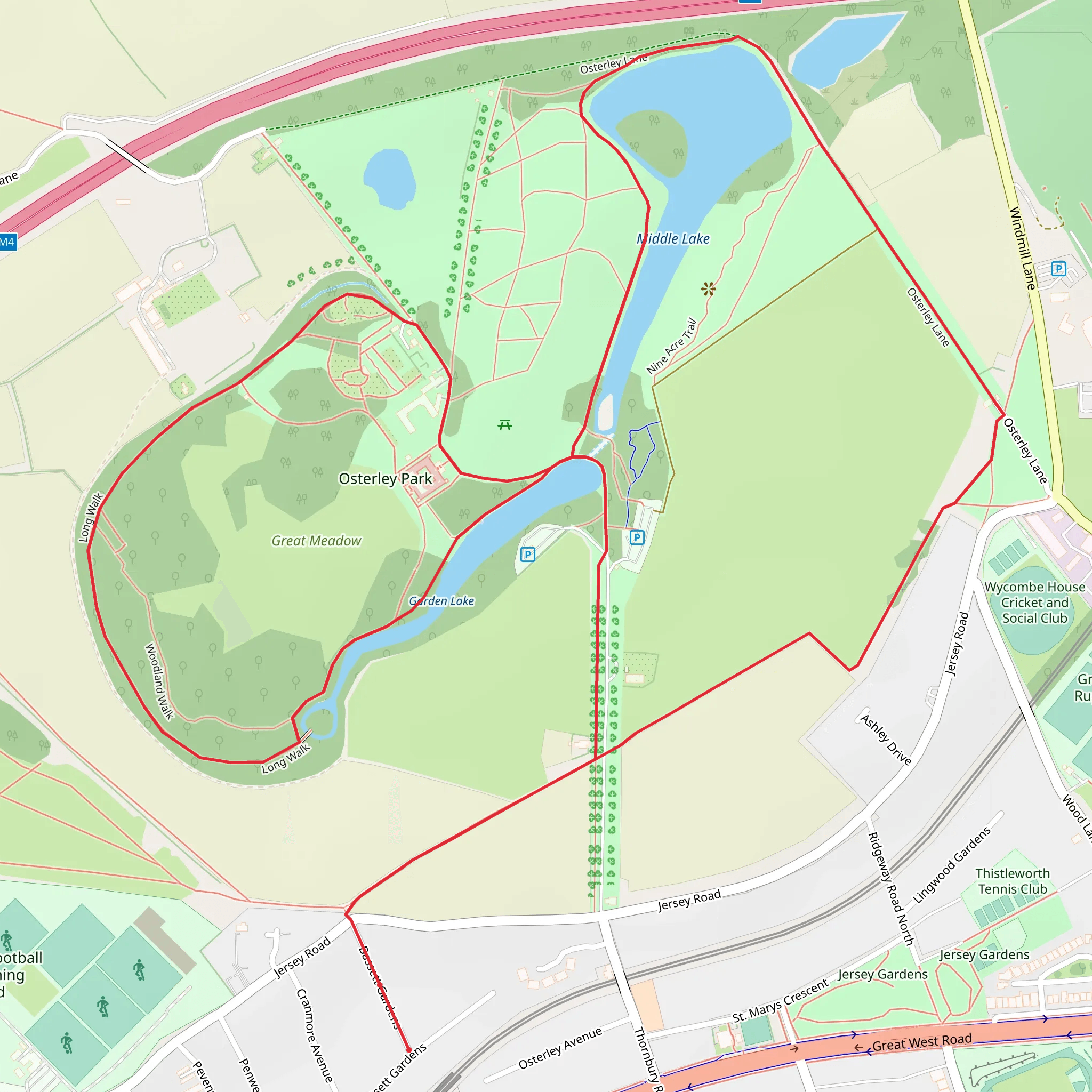Osterley Park Walk mobile static map