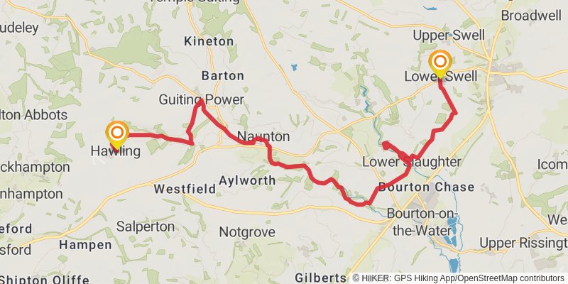 Cotswold Village Trail stage 3 Map