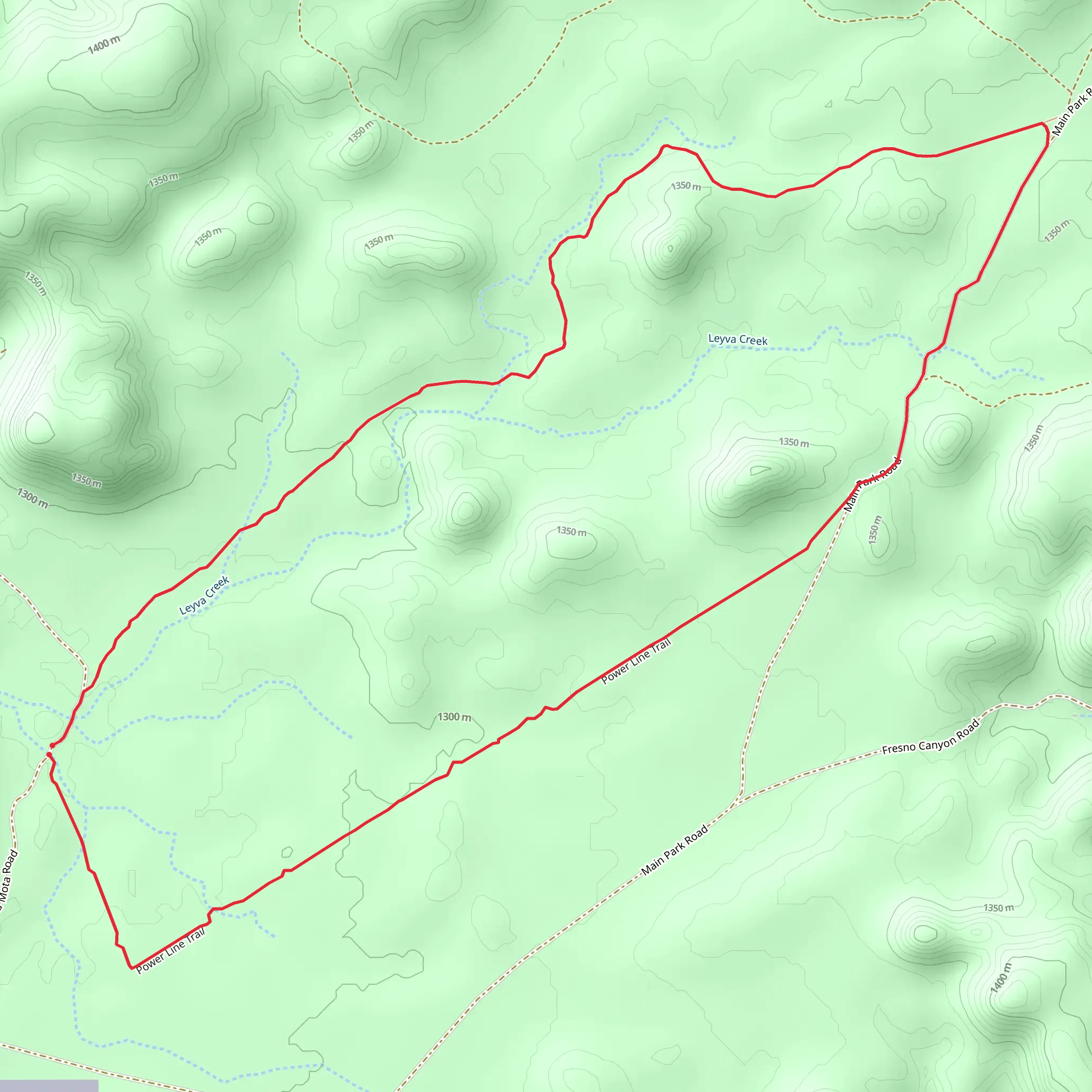 Papalote Encino via Encino Trail mobile static map