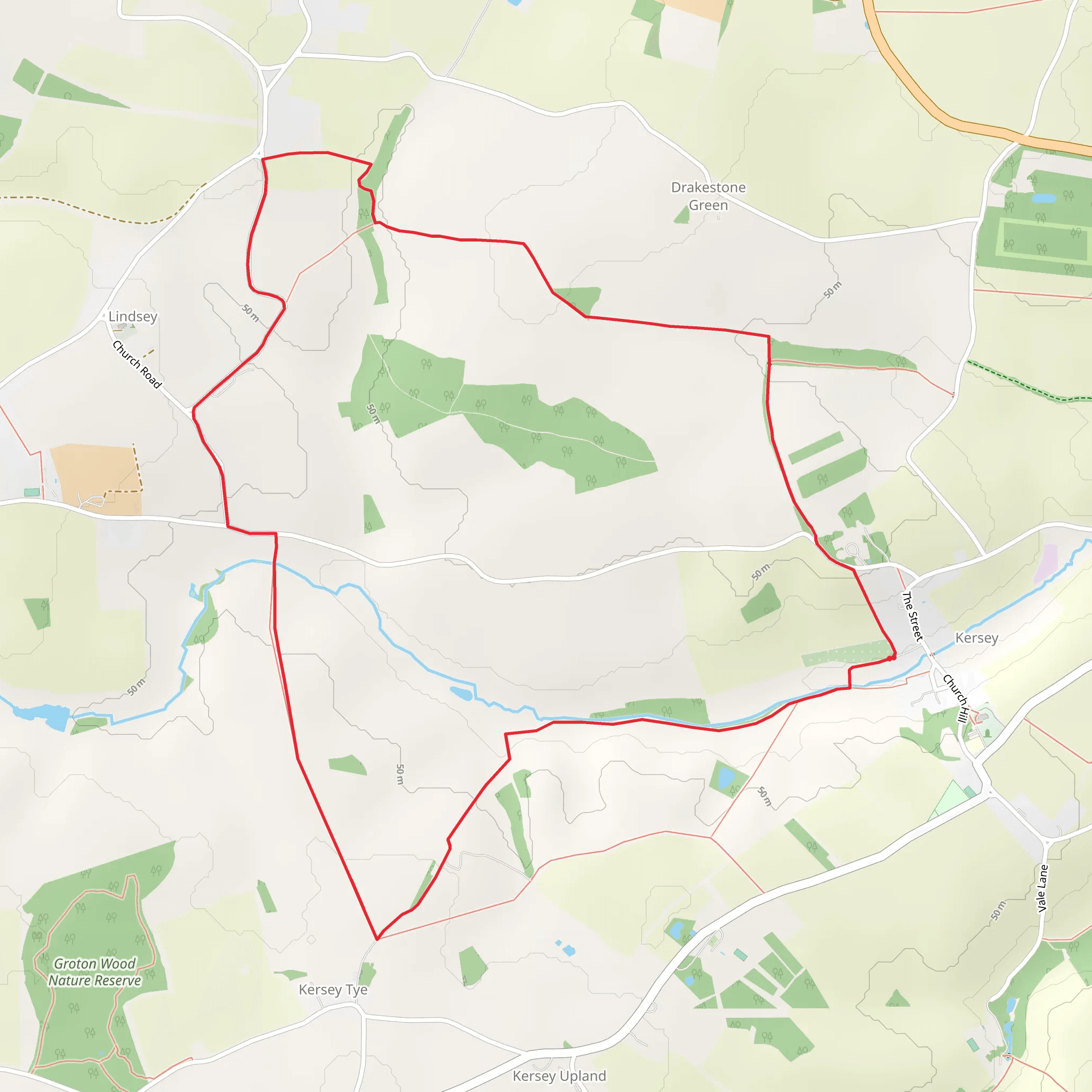 Kersey Loop mobile static map