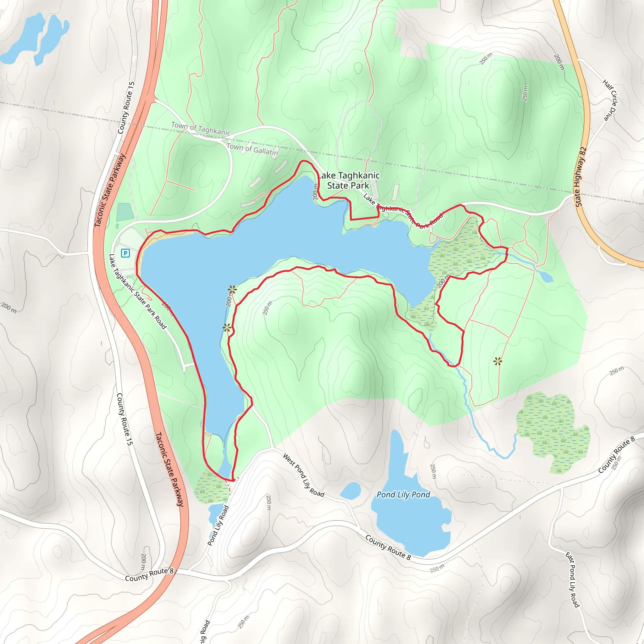 Lake Taghkanic Loop mobile static map