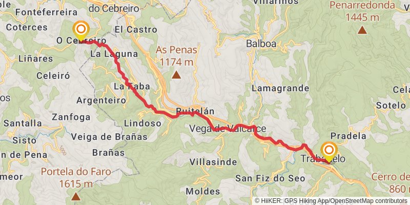 Camino de Santiago Francés stage 31 Map