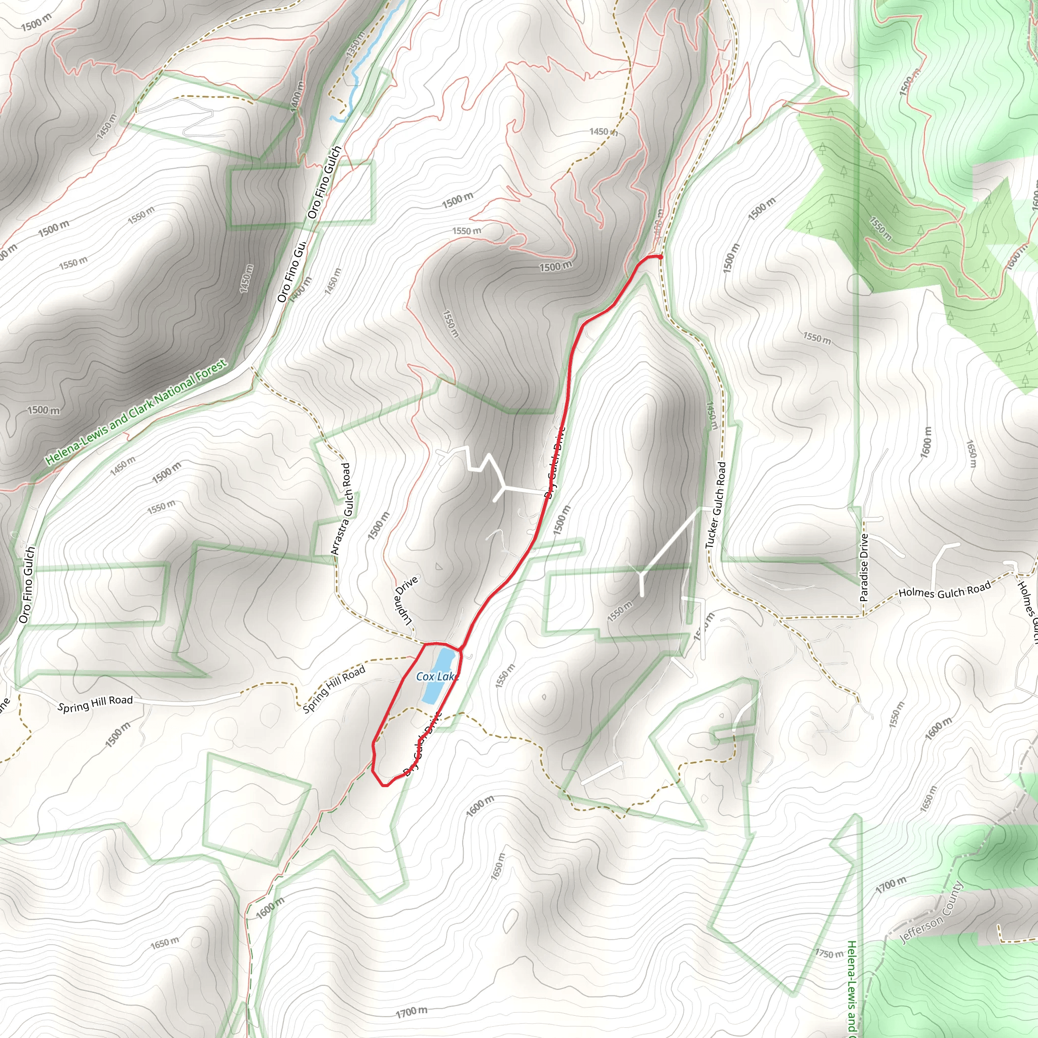 Cox Lake Loop mobile static map