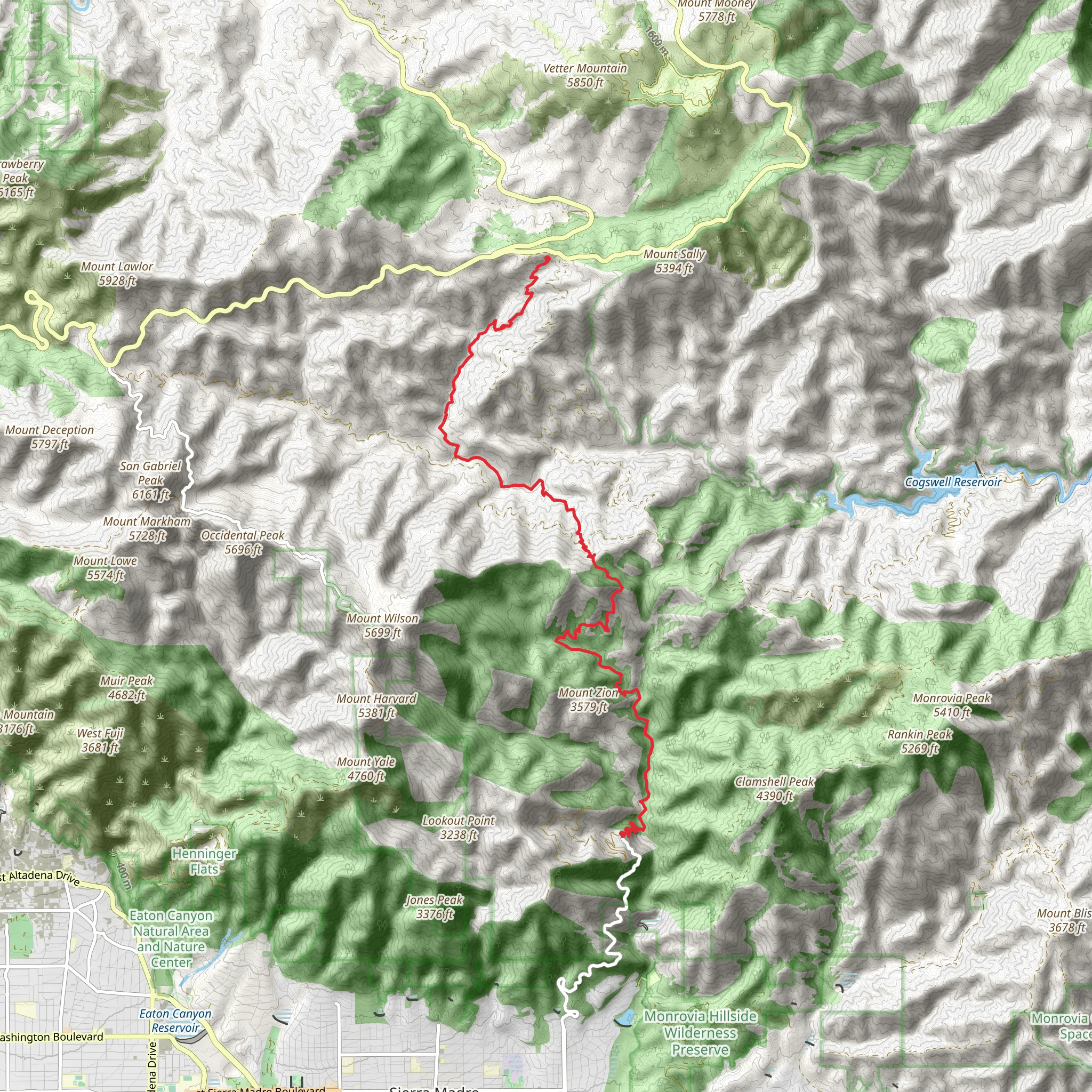 Newcomb Pass - Silver Moccasin Trail mobile static map
