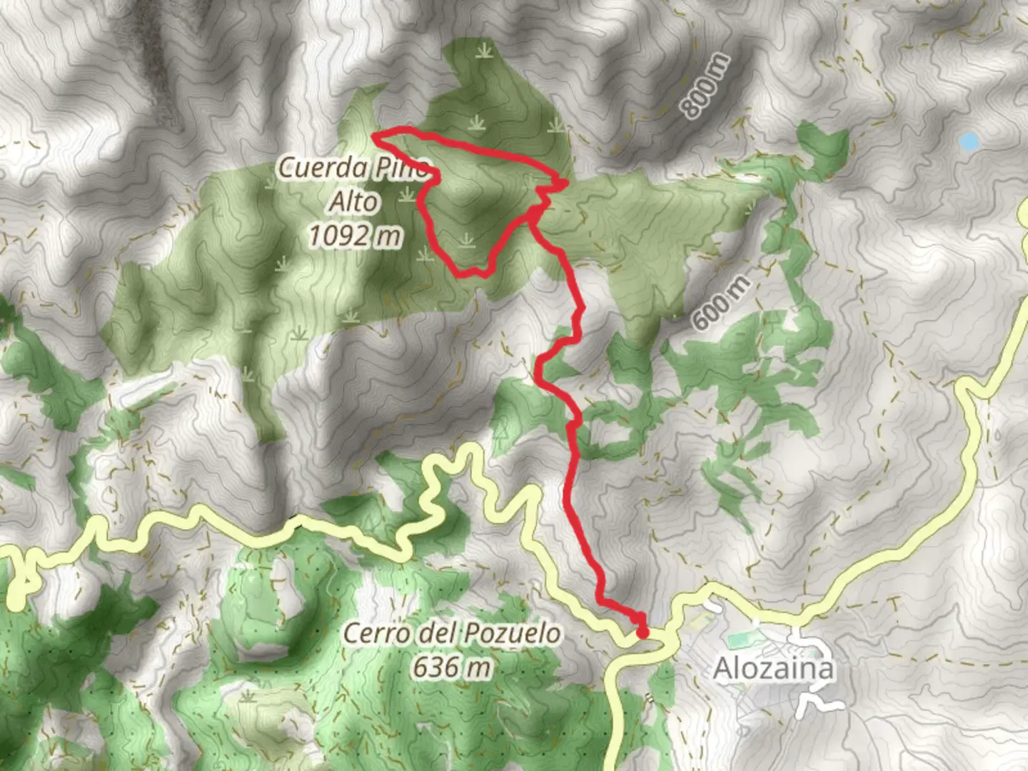 An image depicting the trail Alozaina - Seven Sources PR A 272 and its surrounding area.
