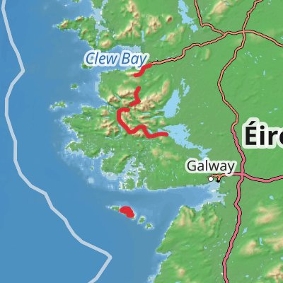 Connemara and the West of Ireland 9-Day Gentle Tour (Hillwalk Tours) mobile static map
