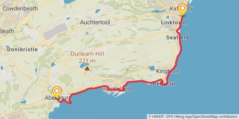 Fife Coastal Path stage 3 Map