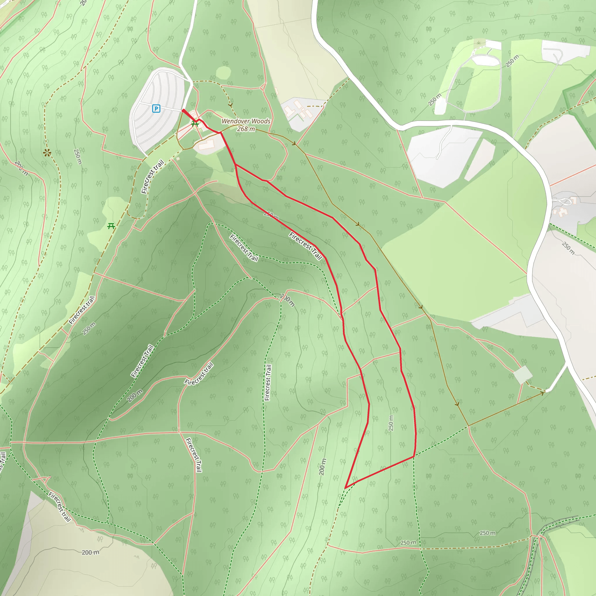 Wendover Wood Short Loop mobile static map