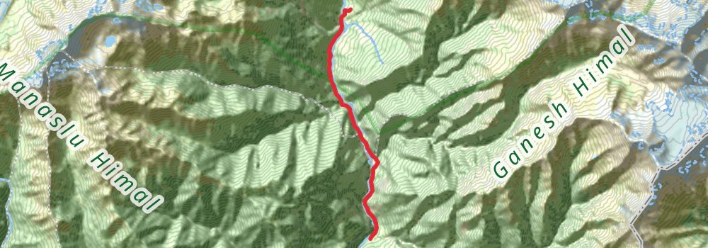 Manaslu Trek stage 4 Map