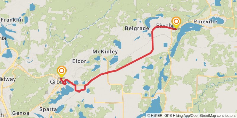 North Country Trail - Minnesota stage 30 Map