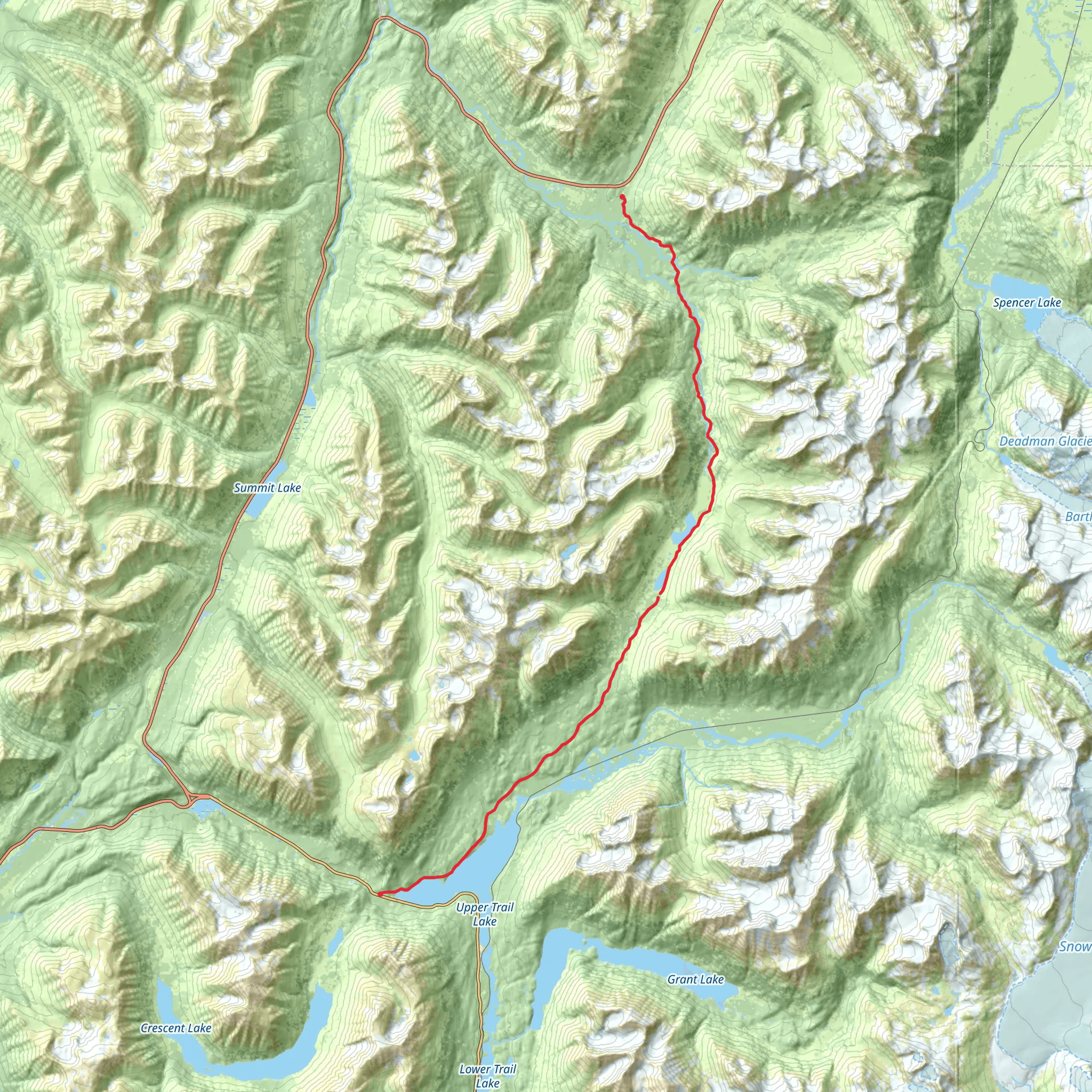 Johnson Pass Trail mobile static map