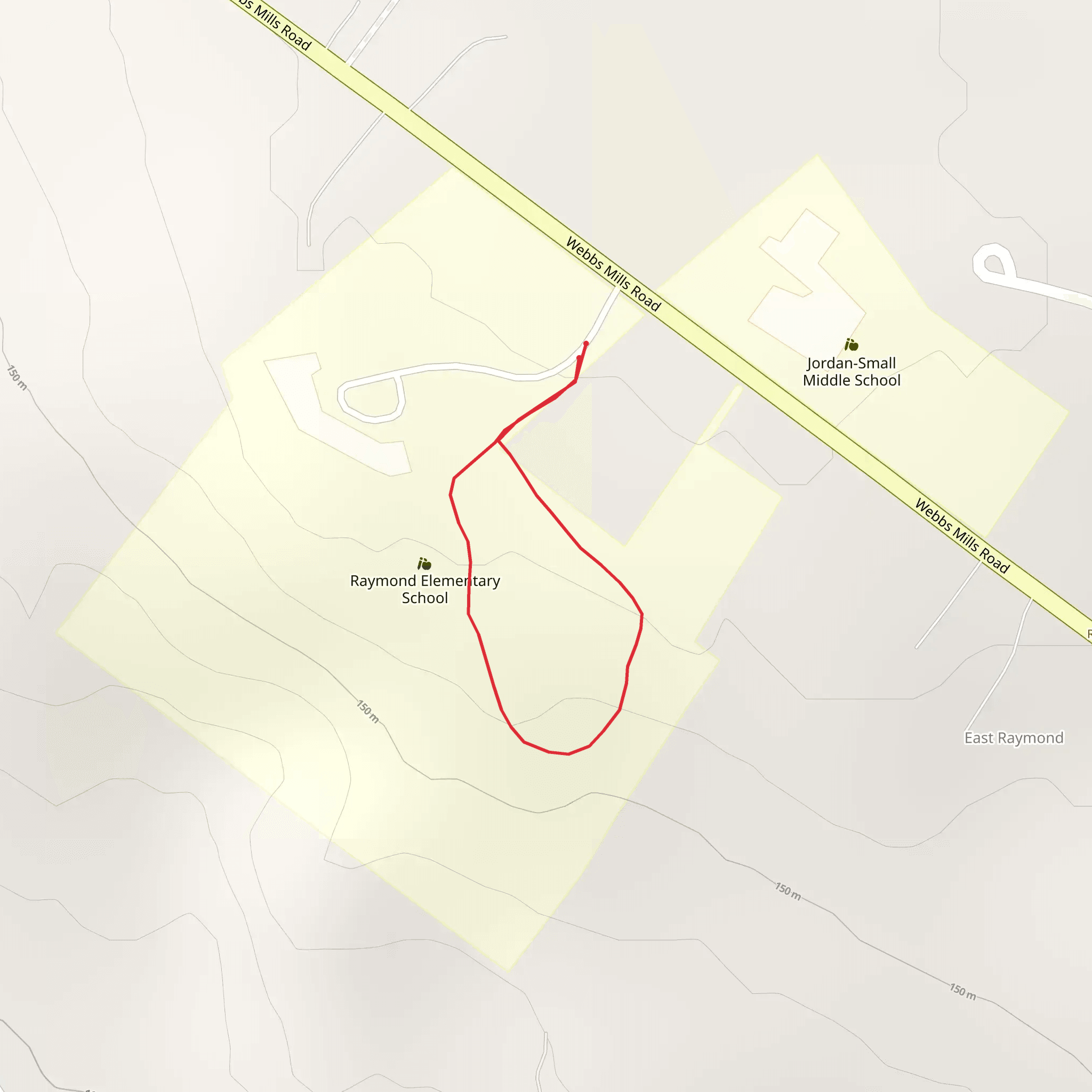 Webbs Mills Road Loop mobile static map