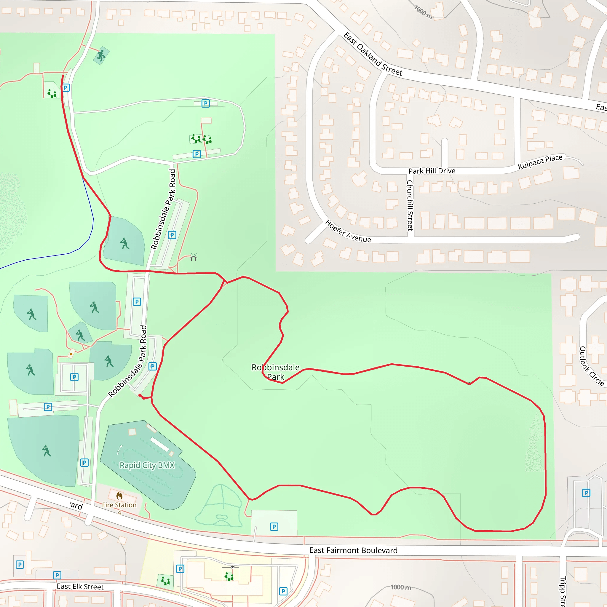 Robbinsdale Park Loop mobile static map