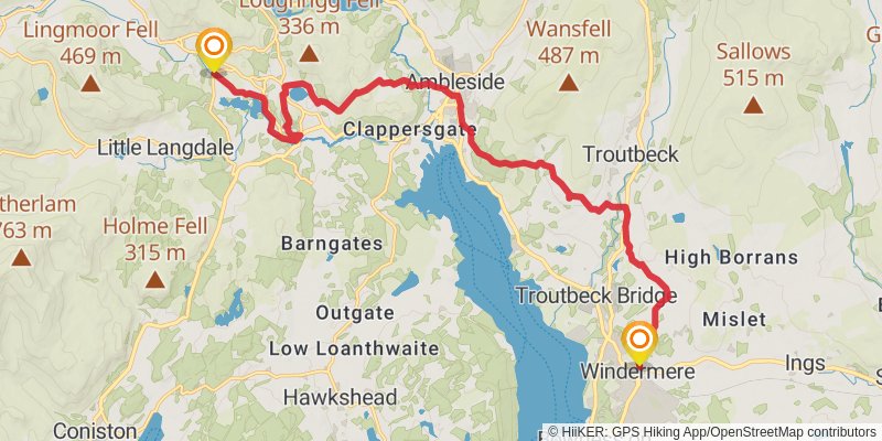Wordsworth Memorial Way stage 11 Map