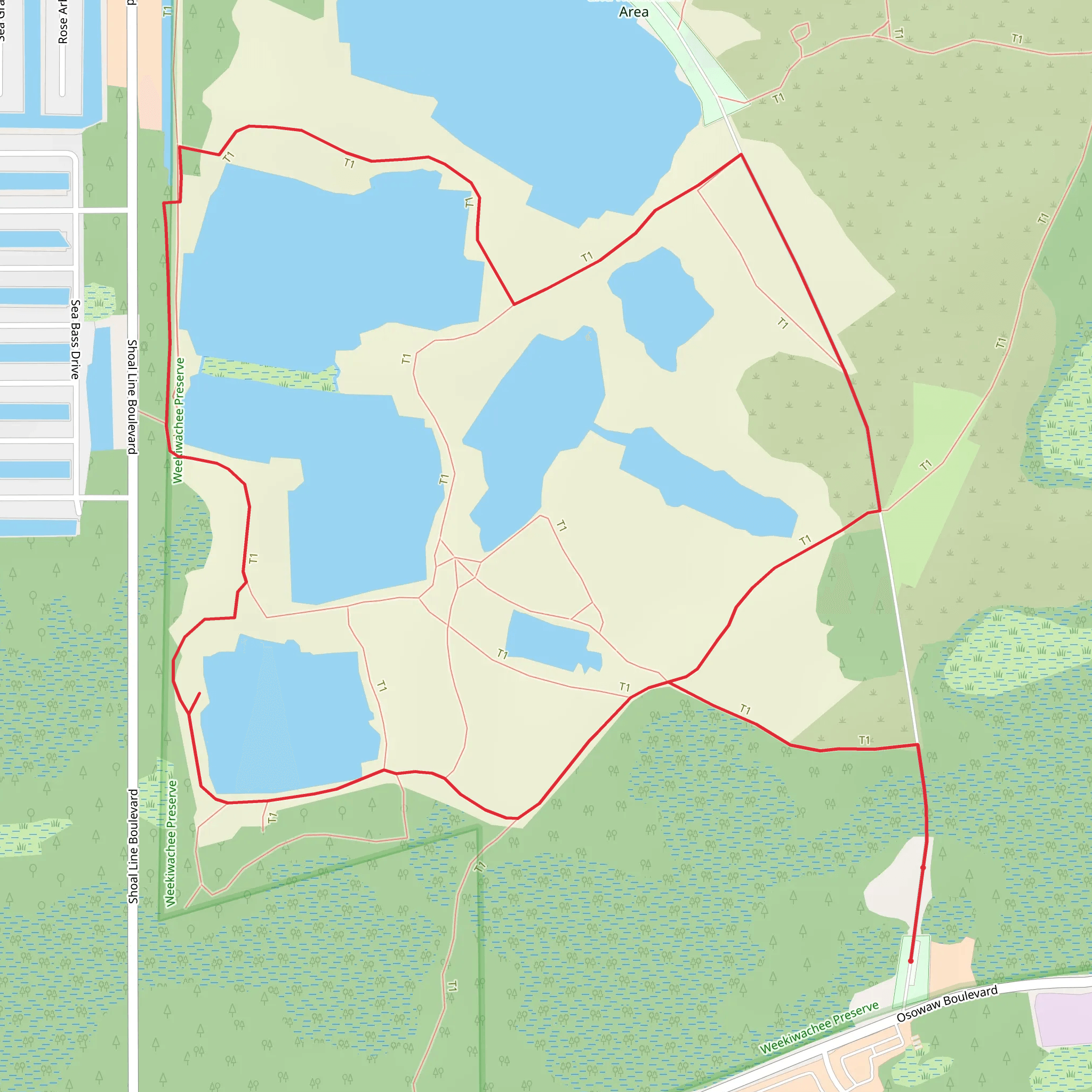 Weeki Wachee Preserves Loop - West mobile static map
